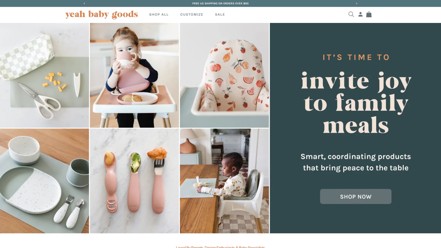 Yeah Baby Goods — website by Pyxl Design